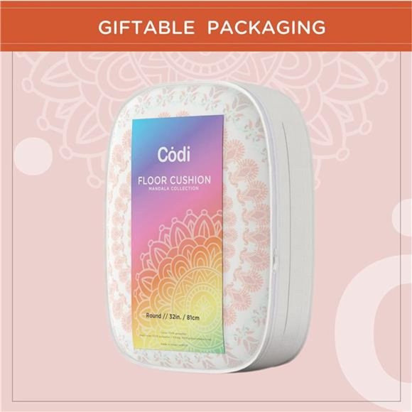 32 Inch Round Floor Pillow, Large Meditation Pouf Cushion , Memory Foam Stuffer - Picture 7 of 7